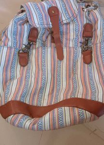 Striped Backpack