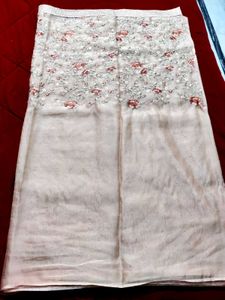 Elegant Embroidered Saree With Blouse Piece