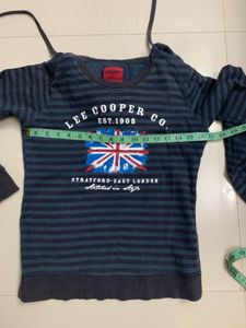 Distressed Lee Cooper Striped Hoodie