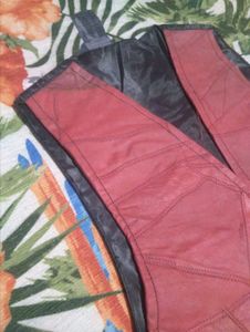 Leather Patchwork Vest