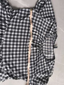Black &amp; White Gingham Dress cotton frock