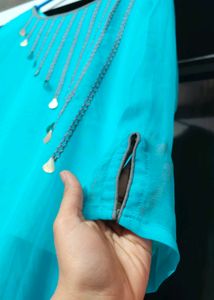 Elegant Blue Asymmetrical kurta