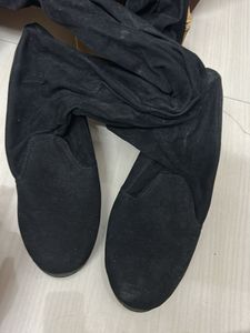 Black Suede Over-the-Knee Boots
