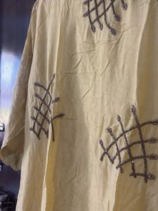 Yellow Embroidered Kurta