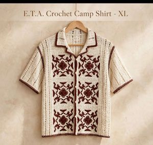 WESTSIDE E.T.A. Crochet Camp Shirt