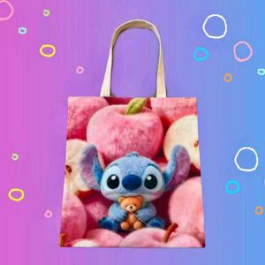 🇸🇬Cute Stitch &amp; Angel Plush Tote Bag