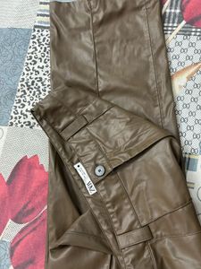 Zara Faux Leather Pants(new condition)