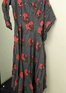 Elegant Floral Print Kurta