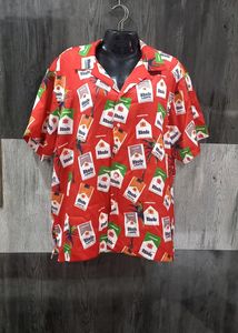 UNISEX Bright Red Funky prints Shirt