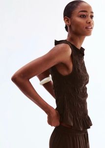 H&amp;M Smocked Viscose Top (XS)