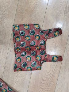 Lehenga With Blouse (Parcha Fibre)