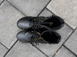 Black Lace-up Ankle Boots