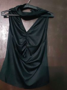 shein black halter-neck top