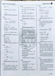 NTA NEET 2026 Rankers Test Series Solutions