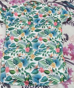 Tropical Print Short Sleeve Shirt
