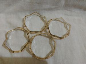 Golden Black Color Bangles, Size 2'4