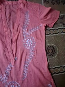 Embroidered Cotton Kurta