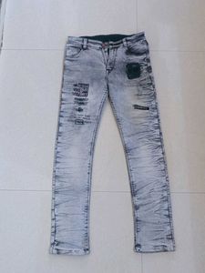 Acid Wash Graphic Jeans(Clearance Sale)