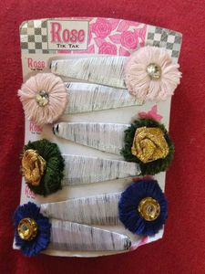 Vintage Rose Tik Tak Hair Clips