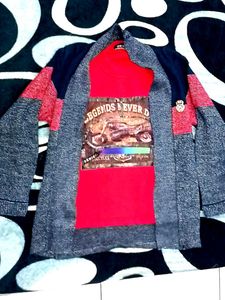 Boys Outfit: T-Shirt and Cardigan