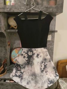 Chic Black & Floral Mini Dress