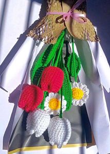 Crochet Tulips And Daisy Flower Bouquet