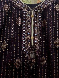 Elegant Embroidered Banarasi Kurta Set