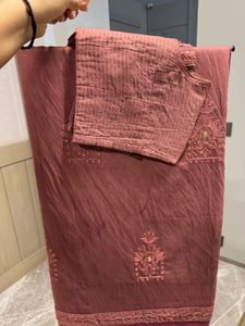 Elegant Pink Saree with blouse