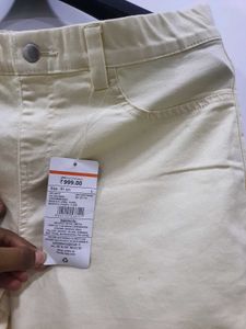 Cream Colored Fitted Pants