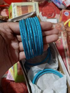 Sparkling Teal Bangles Set 2.6
