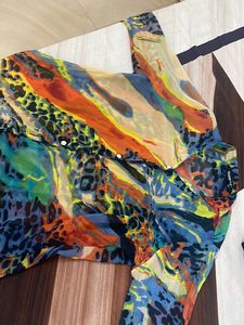 Colorful Sheer Blouse