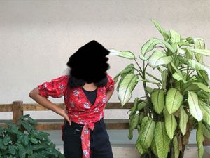 Floral Print Wrap Top