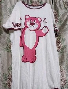 Cute Pink Bear Graphic T-Shirt