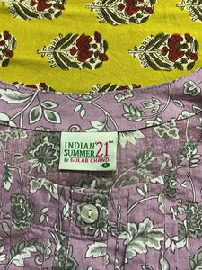 Floral Print Cotton Kurta