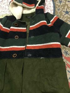 Striped Hooded Jacket 32 Small Size
