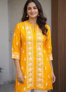 Chikankari Short Kurta 💛