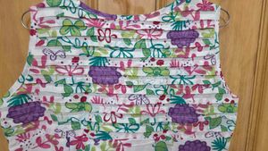 Floral Sleeveless A line dress