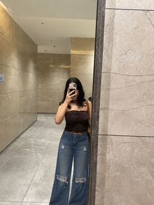 Distressed Wide Leg Jeans