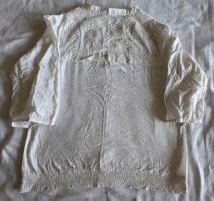 Elegant White Embroidered top