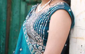 Stunning Teal Embroidered Lehenga Choli