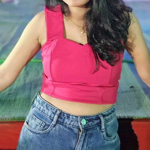 Vibrant Pink cute top