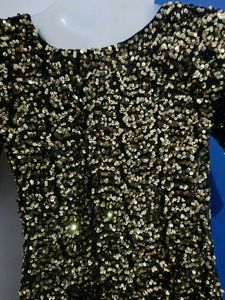 Sequin  party wear golden Tops for women
