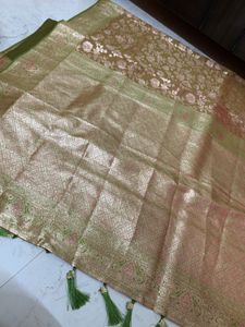 Elegant Silk Saree golden brown