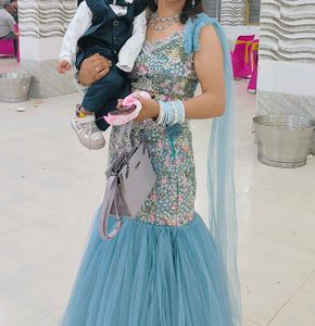 fish cut lehenga