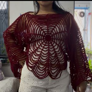 crochet spider web top