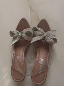 Chic Bow Embellished Mules