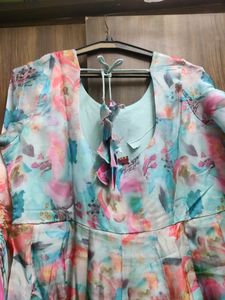 Floral Print Anarkali Dress