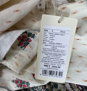 Cream Floral Printed Kurta (Women)