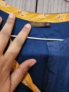 Navy Blue Front Slit Kurti