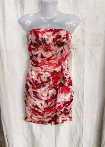 61810. Stunning Ruched Strapless Mini Dress